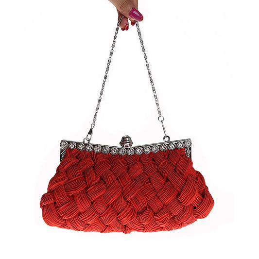 Hot Spring Evening Bag Weave Clutch Bags Woman Handbag Silk Elegant Dinner Ladies' Bag Evening Bag High-Grade Handbag EB003