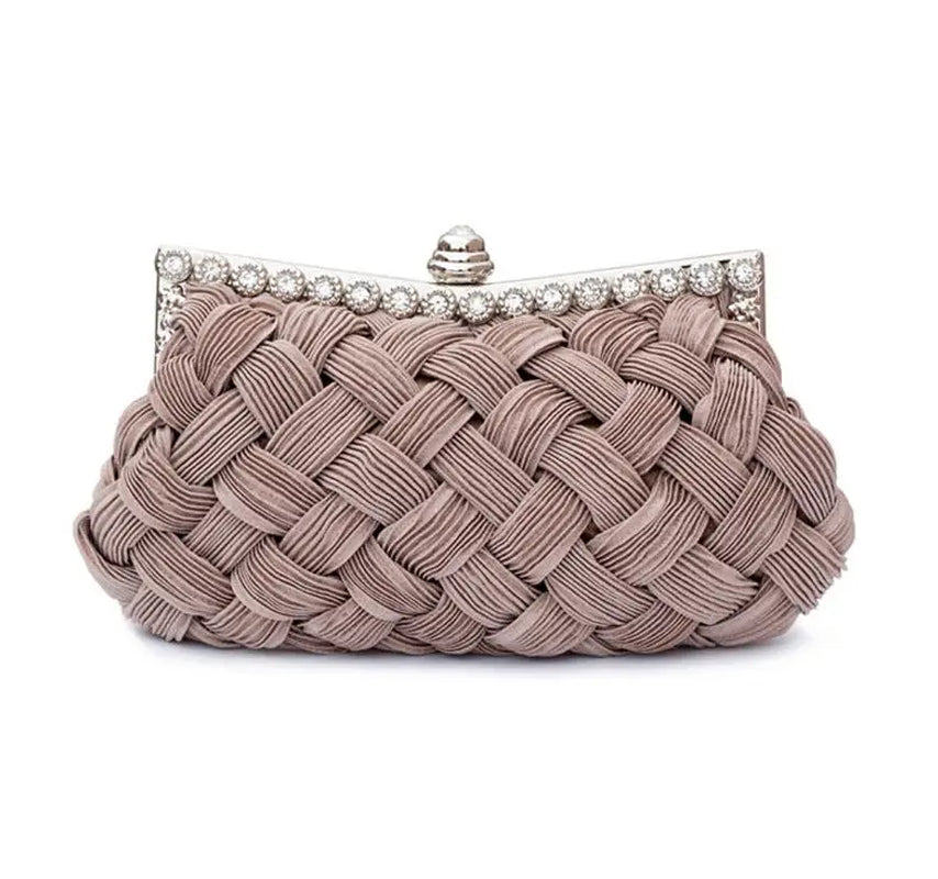 Hot Spring Evening Bag Weave Clutch Bags Woman Handbag Silk Elegant Dinner Ladies' Bag Evening Bag High-Grade Handbag EB003
