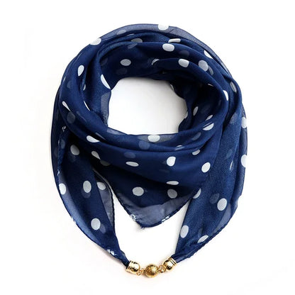 Magnet Buckle Silk Scarf Neckerchief Printing Scarves Women Skinny Headband Hand Wrist Bag Scarf Fashion Necklace Accessories