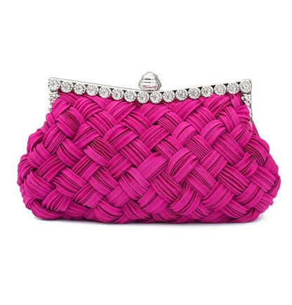 Hot Spring Evening Bag Weave Clutch Bags Woman Handbag Silk Elegant Dinner Ladies' Bag Evening Bag High-Grade Handbag EB003