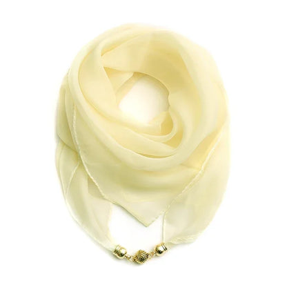 Magnet Buckle Silk Scarf Neckerchief Printing Scarves Women Skinny Headband Hand Wrist Bag Scarf Fashion Necklace Accessories